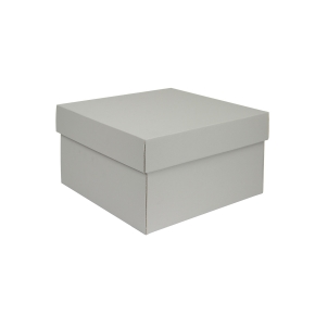 Dárková krabička s víkem 300x300x200/50 mm, šedá matná