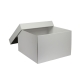 Dárková krabička s víkem 300x300x200/50 mm, šedá matná