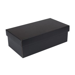 Dárková krabička s víkem 310x160x100/35, černo šedá matná