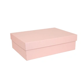 Dárková krabička s víkem 350x250x100 mm, růžová