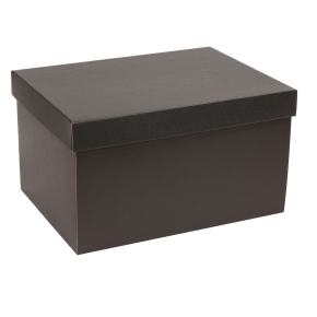 Dárková krabička s víkem 350x250x200 mm, černá