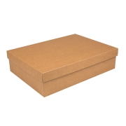 Dárková krabička s víkem 405x290x100/35 mm, kraftová Dárková krabička s víkem 405x290x100/35 mm, kraftová