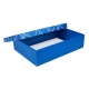Dárková krabička s víkem 405x290x100/35 mm, modrá se vzorem
