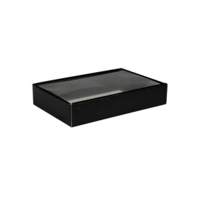 Dárková krabička s vnitřním durofolovým víkem 150x100x40/35, černá