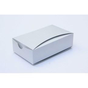 Dárková krabička s vykrojením 90x150x40 mm, stříbrná perleť