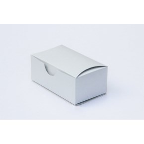 Dárková krabička s vykrojením 90x50x35 mm, stříbrná perleť