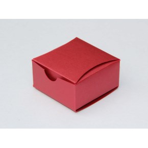 Dárková krabička s vykrojením 90x90x30 mm, vínová perleť