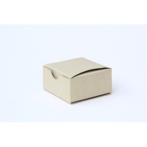 Dárková krabička s vykrojením 90x90x30 mm, zlatá perleť