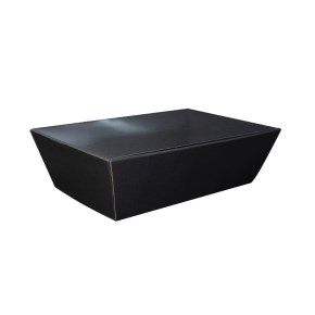 Dárkový koš s průhledným víkem 335x195x115, černý