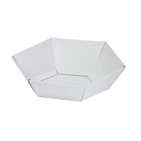 Dárkový koš šestihranný 190x220x60-90 mm, bílý