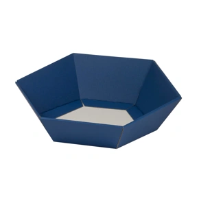 Dárkový koš šestihranný 190x220x60-90 mm, modrý
