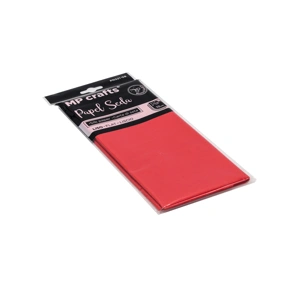 Hedvábný balicí papír 500 x 660 mm, červený, 10 archů