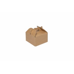 Krabice 100x100x60 mm, na potraviny, výslužky a cukroví, hnědá kraftová