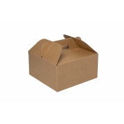 Krabice 200x200x100 mm, na potraviny, výslužky a cukroví, hnědá