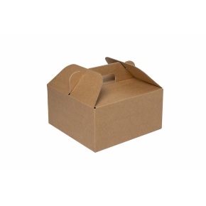 Krabice 200x200x100 mm, na potraviny, výslužky a cukroví, hnědá