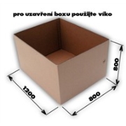 Krabice 5VVL 0200 1186x786x786 EUROBOX bez horních klop Krabice 5VVL 0200 1186x786x786 EUROBOX bez horních klop