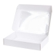 Krabice na cukroví s průhledným okénkem 400x280x70 mm, bílá