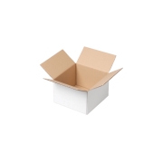 Krabice z třívrstvého kartonu 120x120x100, klopová (0201) BÍLÁ