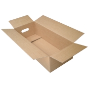 Krabice z třívrstvého kartonu 565x239x149, klopová (0201), výsek na ruce
