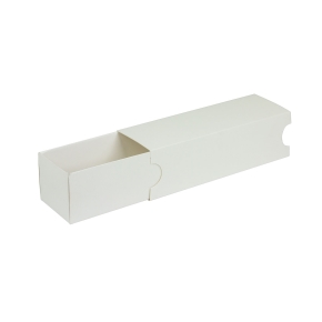 Krabička na makronky bílá s návlekem 180x50x50mm