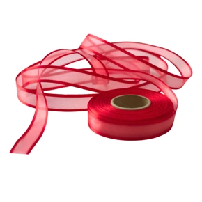 Monofilová stuha červená, šíře 25 mm, délka 25 m