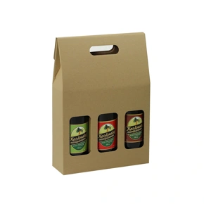 Odnoska na 3 pivní PET láhve 253x84x290 mm, mikrovlna hnědo hnědá