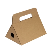 Odnoska na láhev vína 250x174x186 mm, hnědá - kraft Odnoska na láhev vína 250x174x186 mm, hnědá - kraft
