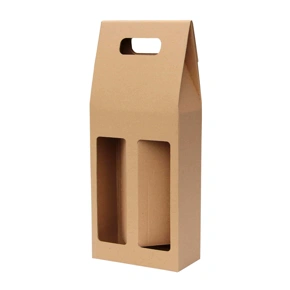 Odnoska na víno 160x80x320 mm, mikrovlna hnědo hnědá 2 x 0,75l