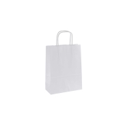 Papírová taška 140x80x210 mm bílá, kroucené papírové ucho Papírová taška 140x80x210 mm bílá, kroucené papírové ucho