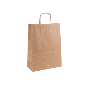 Papírová taška s krouceným uchem 220x110x295 mm, kraft