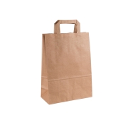Papírová taška s plochým uchem 240x110x330 mm, kraft Papírová taška s plochým uchem 240x110x330 mm, kraft