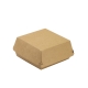 Papírový box na hamburger 120x120x70 mm, hnědý - kraft