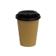 Papírový kelímek COFFEE TO GO 400 ml, průměr 90 mm, hnědý - kraft