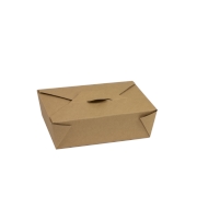 Papírový MENU BOX 195x140x65 mm, 1800 ml, hnědý - kraft