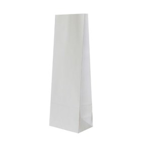 Papírový sáček s obdelníkovým dnem, 120x90x325 mm, bílý