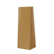 Papírový sáček s obdelníkovým dnem, 120x90x325 mm, hnědý