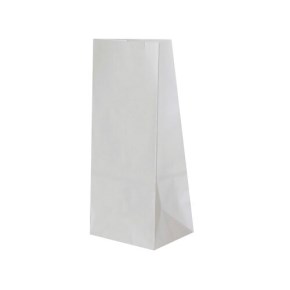 Papírový sáček s obdélníkovým dnem 90x65x190 mm, bílý