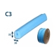 Pěnový polyetylén Profil C3 (400 bm na cívce)