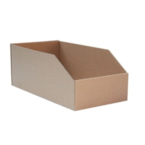 Regálový zásobník 105x200x120mm, hnědý kartonový