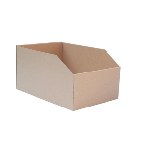 Regálový zásobník 195x278x150mm, hnědý kartonový