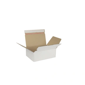 Rychlouzavírací krabice 3VVL 245x170x85 mm, lepicí páska, bílá