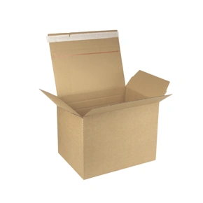 Rychlouzavírací krabice 3VVL 380x285x285 mm, lepicí páska, kraft