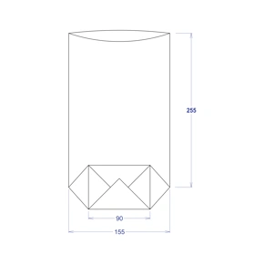 Sáček celofánový 155x255 mm, PP, s křížovým dnem