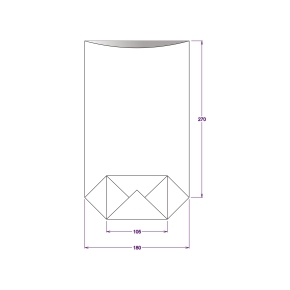 Sáček celofánový 180x305 mm, PP, s křížovým dnem