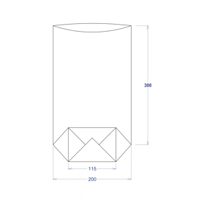 Sáček celofánový 200x300 mm, PP, s křížovým dnem