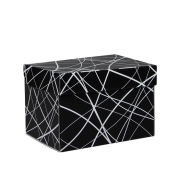Úložná krabice 205x150x140 mm, černo šedá se vzorem Úložná krabice 205x150x140 mm, černo šedá se vzorem