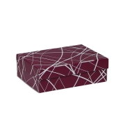 Úložná krabice 205x150x65 mm, vínová se vzorem matná Úložná krabice 205x150x65 mm, vínová se vzorem matná