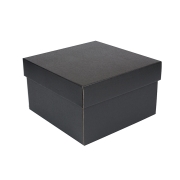 Úložná krabice s víkem 250x250x150 mm, černo šedá matná