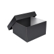 Úložná krabice s víkem 250x250x150 mm, černo šedá matná