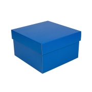 Úložná krabice s víkem 250x250x150 mm, modrá matná Úložná krabice s víkem 250x250x150 mm, modrá matná